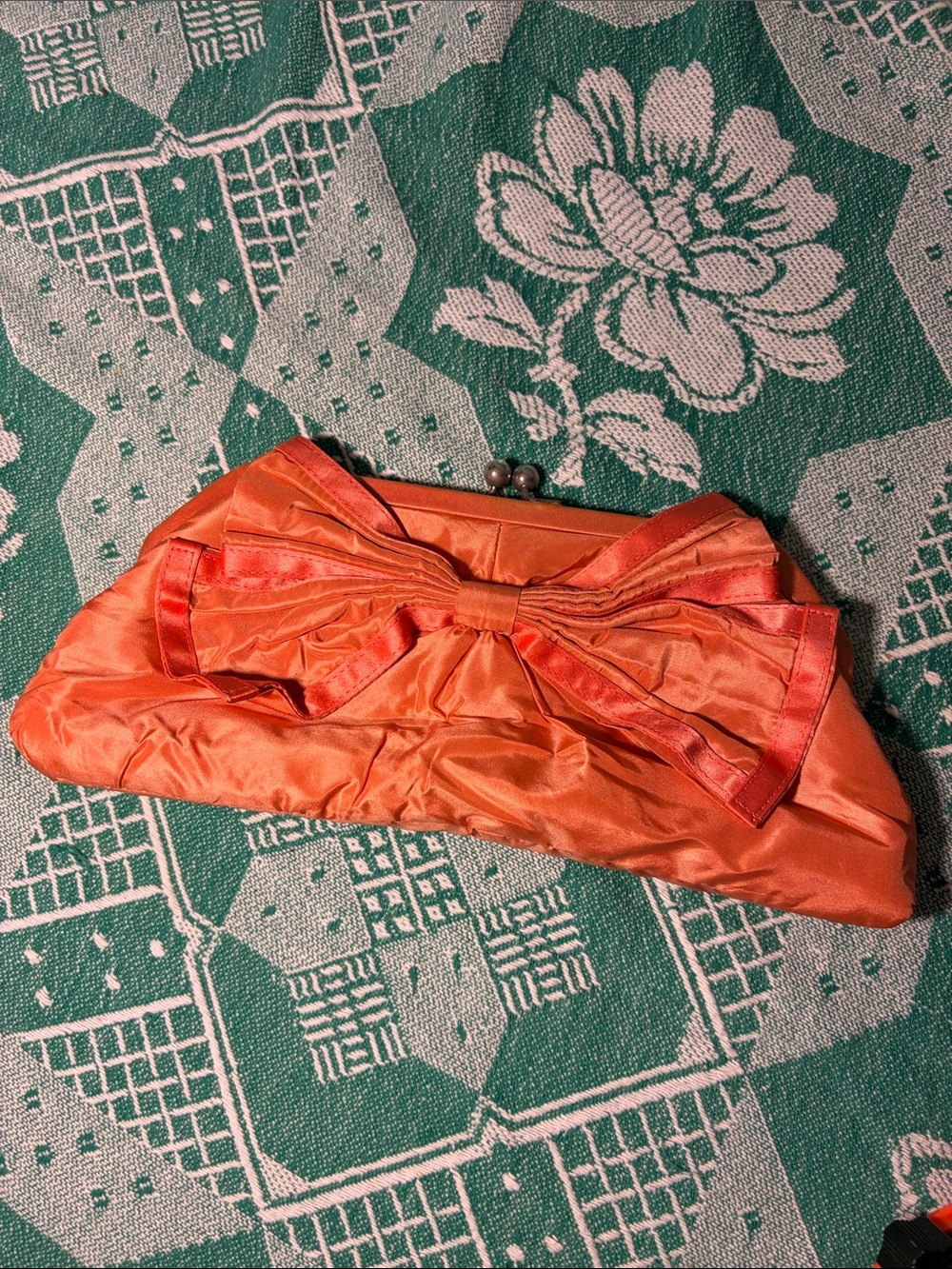 Franchi Satin and Taffeta Clutch/Shoulder Bag